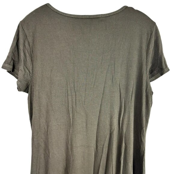 Anthropologie T.La Green Knit Twist Front Midi Hunter Green Dress Size S - Picture 9 of 13